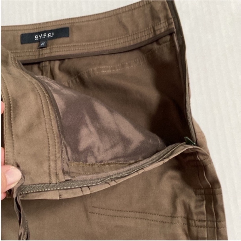 GUCCI Skirt Khaki Pencil Skirt size 4 - Picture 9 of 13